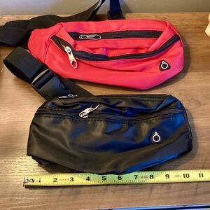 NEW Fanny Packs (2) Red and Black Fanny Packs